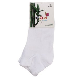 Unisex Beyaz Bambu Çorap