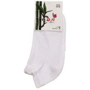 Unisex Beyaz Düz Patik Çorap