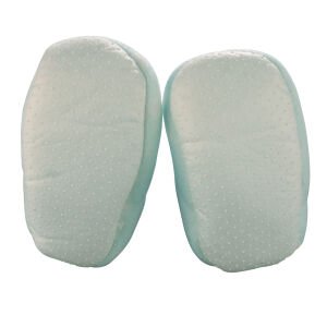 Erkek Bebek Mavi Beyaz Puanlı Peluş Panduf 6-18 Ay