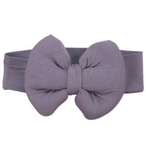 Kız Bebek Büyük Fiyonklu Mor Bandana