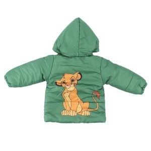 Yeşil Simba Baskılı Kapşonlu Mont