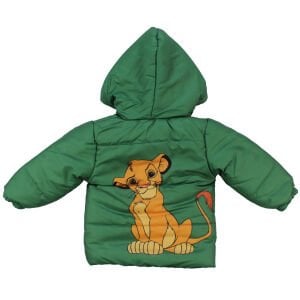 Yeşil Simba Baskılı Kapşonlu Mont