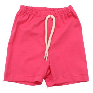 Kız Bebek Beyaz Fuşya Renkli Palmiye Desenli Şortlu 2'li Takım