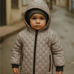 Unisex Vizon İçi Peluş Kapitoneli Mont