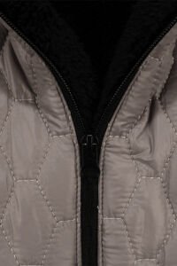 Unisex Vizon İçi Peluş Kapitoneli Mont