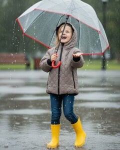 Unisex Vizon İçi Peluş Kapitoneli Mont