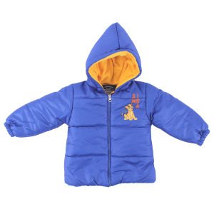 Mavi Simba Baskılı Kapşonlu Mont