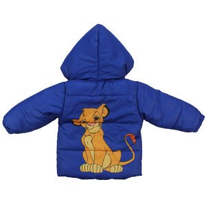 Mavi Simba Baskılı Kapşonlu Mont