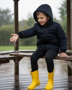 Unisex Lacivert İçi Peluş Kapitoneli Mont