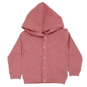 Kız Bebek Pembe Fırfırlı Hırkalı Badili 3 Lü Takım
