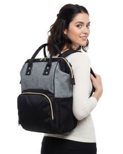 Gri Siyah Anne Bebek Sırt Çantası