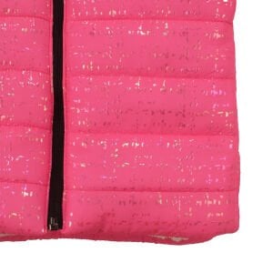 Kız Çocuk Fuşya Simli Parlak İçi Peluş Mont