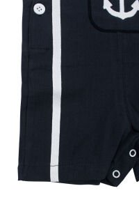 Erkek Bebek Ekru Laci Denizci Desen Salopet Takım