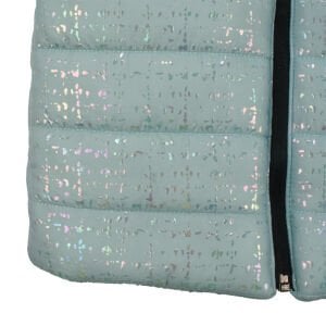 Kız Çocuk Su Yeşili Simli Parlak İçi Peluş Mont