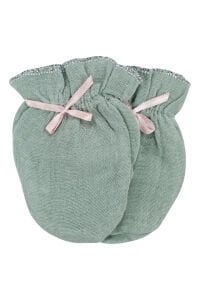 Kız Bebek Yeşil Beyaz Hayvanlı Desenli Müslin 5 Parça Hastane Çıkış Seti