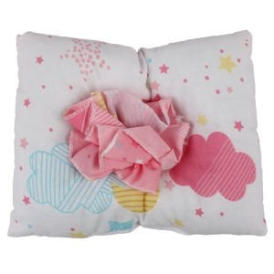 Unisex Pembe Beyaz Yıldız Desenli Emzirme Yastığı