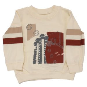 Erkek Bebek Kiremit Bej Şişme Yelekli Önü Kapalı Cepli 3'lü Takım