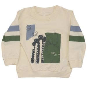 Erkek Bebek Yeşil Bej Şişme Yelekli Önü Kapalı Cepli 3'lü Takım