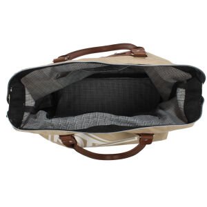 Mother Bag Baskılı Geniş Hacimli Bej Anne Bebek Bakım Omuz Çantası