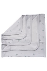 Unisex Gri Koala Desenli Organik Penye Battaniye