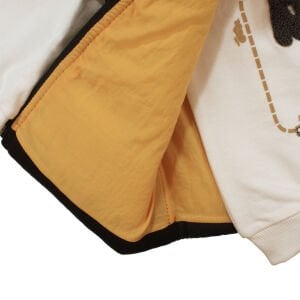 Erkek Bebek Siyah Sarı Şapkalı Şişme Yelekli Badili 3'lü Takım