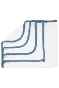 Erkek Bebek Ekru Mavi Man Nakışlı Ayı Nakışlı Havlu