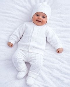 Beyaz Bebek Triko 4 lü Takım