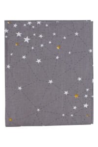 Unisex Gri Küçük Yıldız Desenli Emzirme Önlüğü