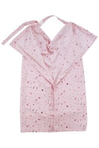 Kız Bebek Pembe Fuşya Küçük Yıldız Desenli Emzirme Önlüğü