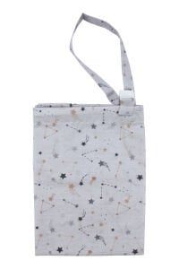 Unisex Gri Kahve Küçük Yıldız Desenli Emzirme Önlüğü