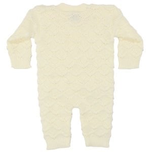 Krem Bebek Triko Patikli Tulum Takım