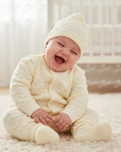 Krem Bebek Triko Patikli Tulum