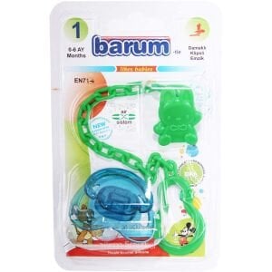 Barum Damaklı Klipsli Yeşil Askılı Emzik