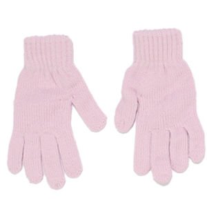 Kız Çocuk Lila Ponponlu İncili Triko Eldiven Atkı Bere Set 4-8 Yaş