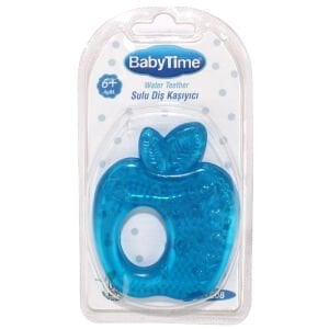 BabyTime Mavi Elmalı Sulu Slikon Diş Kaşıyıcı