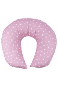 Kız Bebek Pembe Beyaz Yıldız Desenli Emzirme Minderi