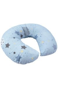 Erkek Bebek Mavi Yıldız Bulut Desenli Emzirme Minderi