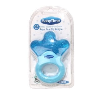 BabyTime Mavi Saplı Tutmalı Sulu Diş Kaşıyıcı