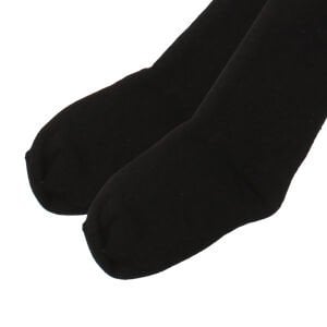 Unisex Siyah Çift Katlı Havlu Külotlu Çorap