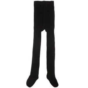 Unisex Siyah Çift Katlı Havlu Külotlu Çorap