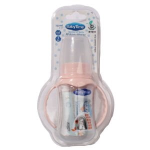 BabyTime Somon Slikon Damaklı Uçlu Kulplu Biberon