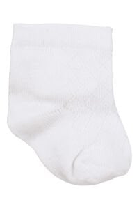 Erkek Bebek Bej Beyaz Gri 3'lü Çorap Set 0-6 Ay