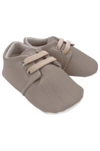 Erkek Bebek Kahve Lastikli Bağcıklı Dikişli Ayakkabı