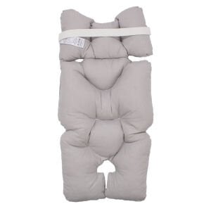 Unisex Gri Beyaz Yıldız Desenli Çift Taraflı Puset Ve Bebek Arabası Minderi