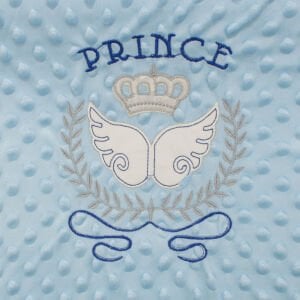 Erkek Bebek Mavi Prince Nakışlı Nohut Alt Açma 70x40