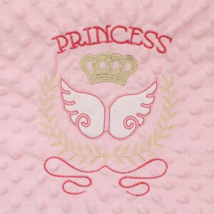 Kız Bebek Pembe Princess Nakışlı Nohut Alt Açma 70x40