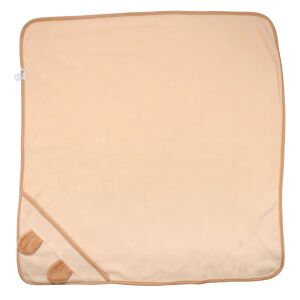Unisex Bej Polar Kulaklı Battaniye 90x90 cm