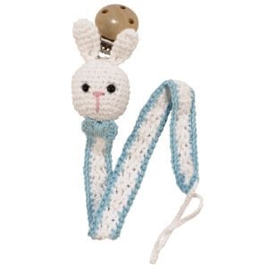 Amigurumi Papyonlu Tavşan Örgü Emzik Askısı