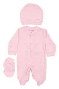 Kız Bebek Pembe Mor Taç Nakışlı İsimli İsme Özel Tulum