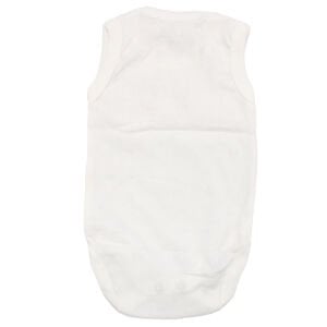 Unisex Ekru Jakarlı Askılı Çıtçıtlı Body Zıbın